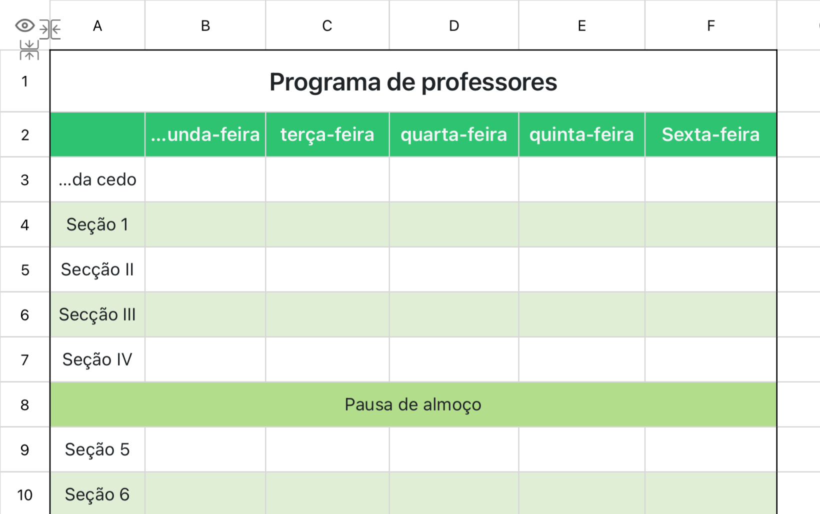 Programa de professores